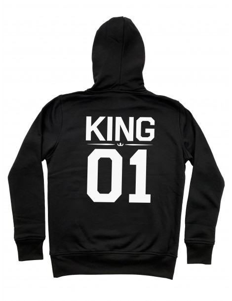 Bluza męska King 01 z kapturem czarna