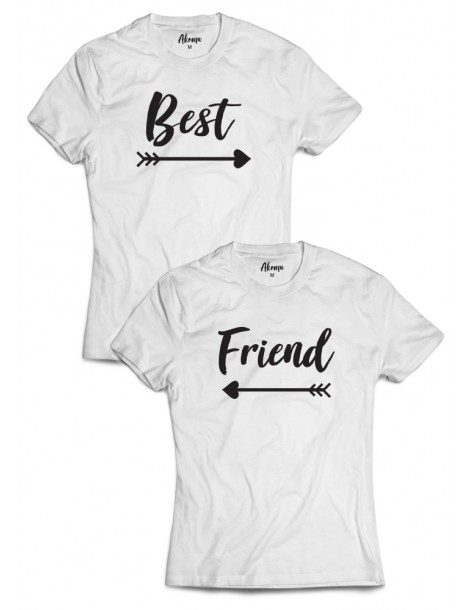 Best Friend Dwie koszulki dla przyjaciółek białe