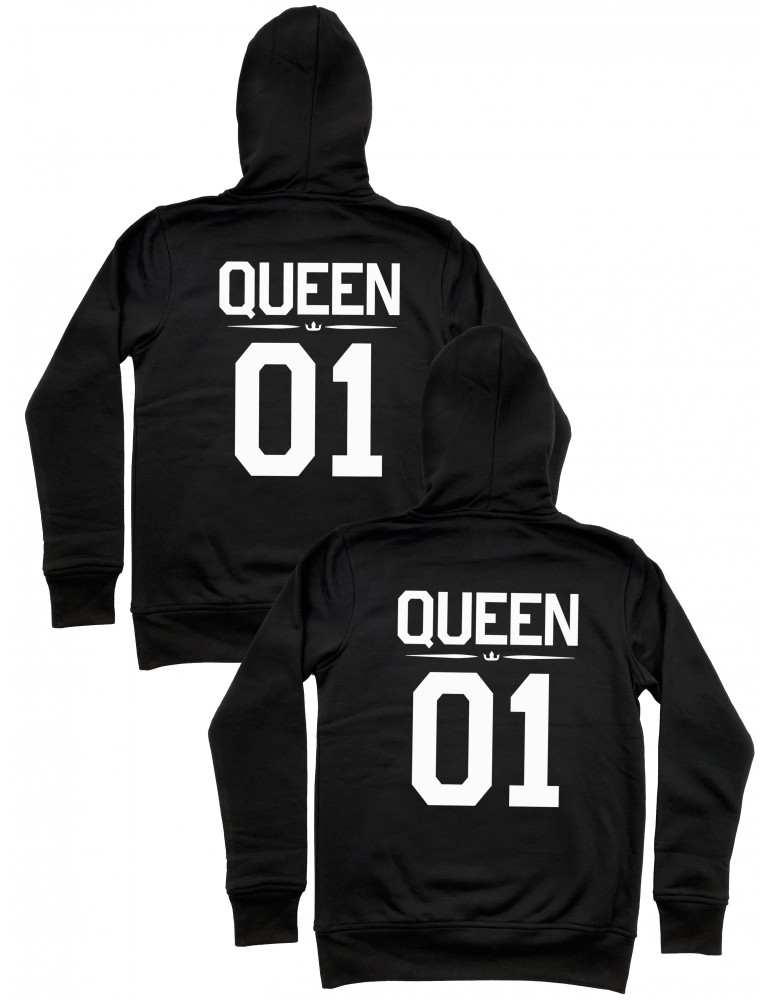 Queen 01 Queen 01 bluzy dla par homoseksualnych z kapturem