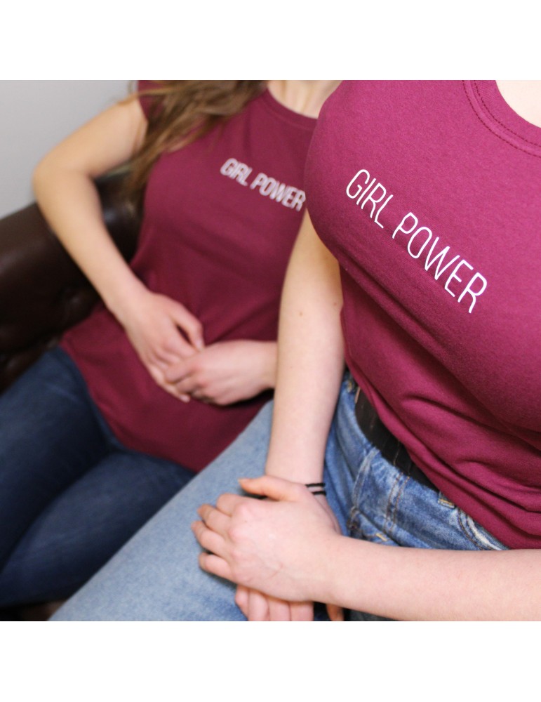 GIRL POWER dwie koszulki damskie z nadrukiem